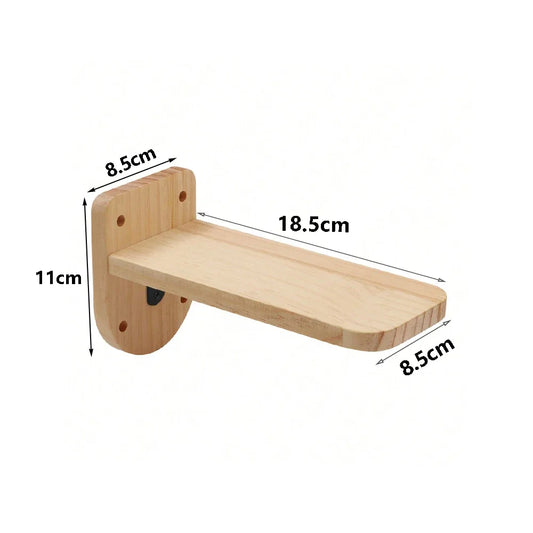 Cat Wall Climbing Shelf with Ladder, Scratching Post, and Hiding House - Pet Furniture Tree Tower Accessories