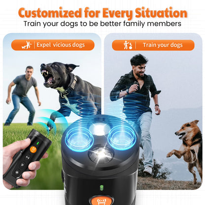 Ultrasonic Bark Control Device - Handheld Dog Deterrent for Behavior Modification, Safe Alternative to Shock Collars