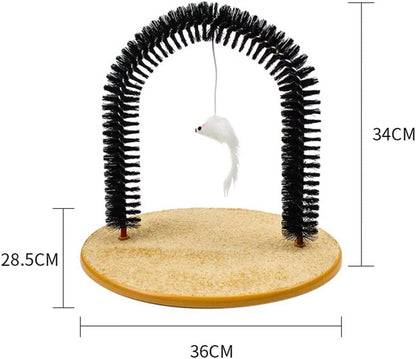 Interactive Cat Grooming and Scratching Set with Catnip and Self-Grooming Arch