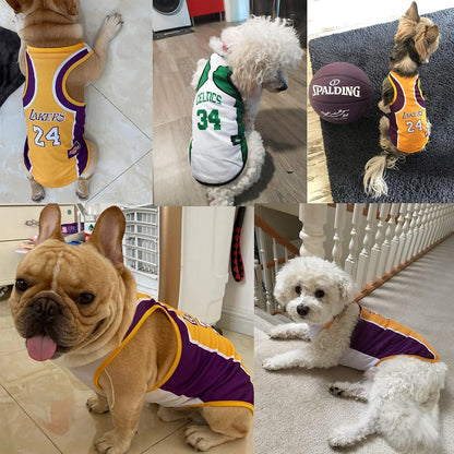 3-Pack Dog Apparel for Small Dogs - Basketball Jerseys for Girls and Boys, Suitable for Chihuahuas, Yorkies, and Bulldogs, Size S