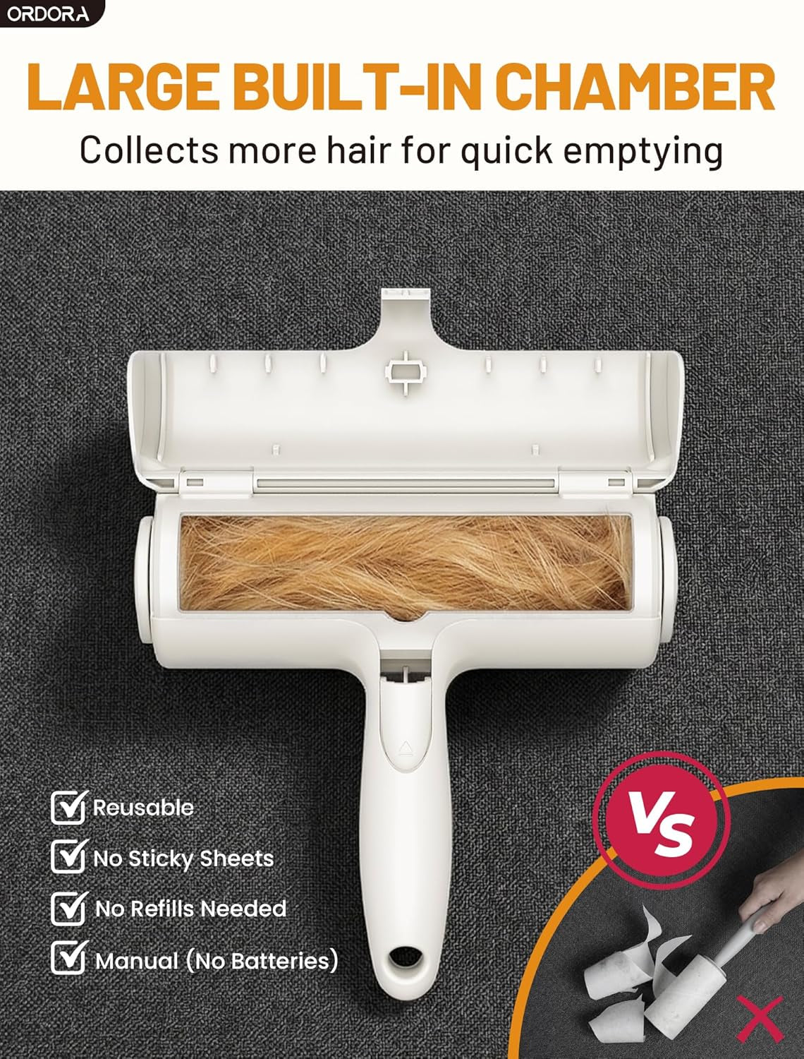 Professional Pet Hair Remover Roller - Eco-Friendly Lint Roller for Dog and Cat Fur