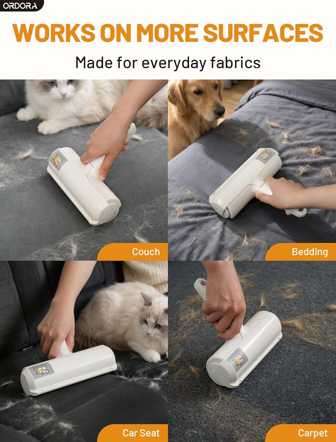 Professional Pet Hair Remover Roller - Eco-Friendly Lint Roller for Dog and Cat Fur