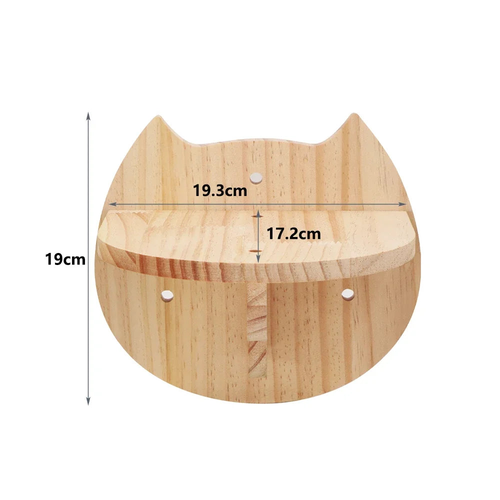 Cat Wall Climbing Shelf with Ladder, Scratching Post, and Hiding House - Pet Furniture Tree Tower Accessories