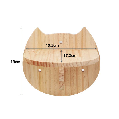 Cat Wall Climbing Shelf with Ladder, Scratching Post, and Hiding House - Pet Furniture Tree Tower Accessories